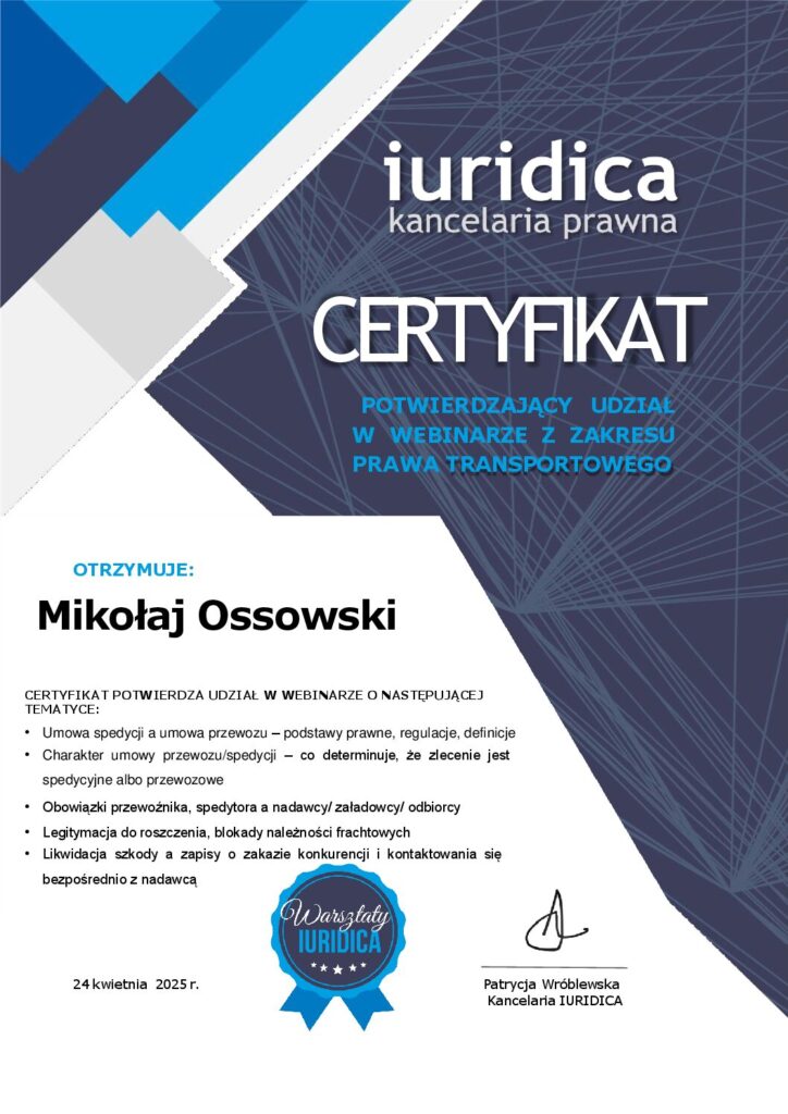 Certyfikat Iuiridica