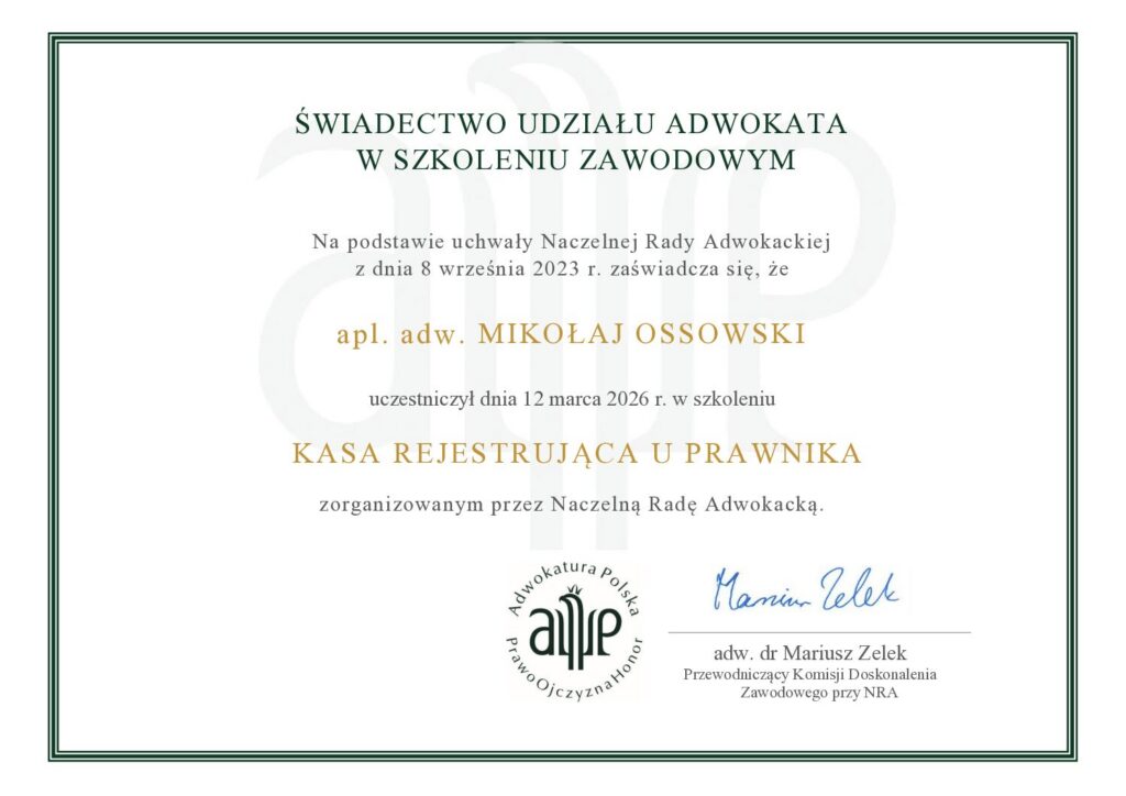 kasa rejestrująca 12.03.2026 POZIOMY