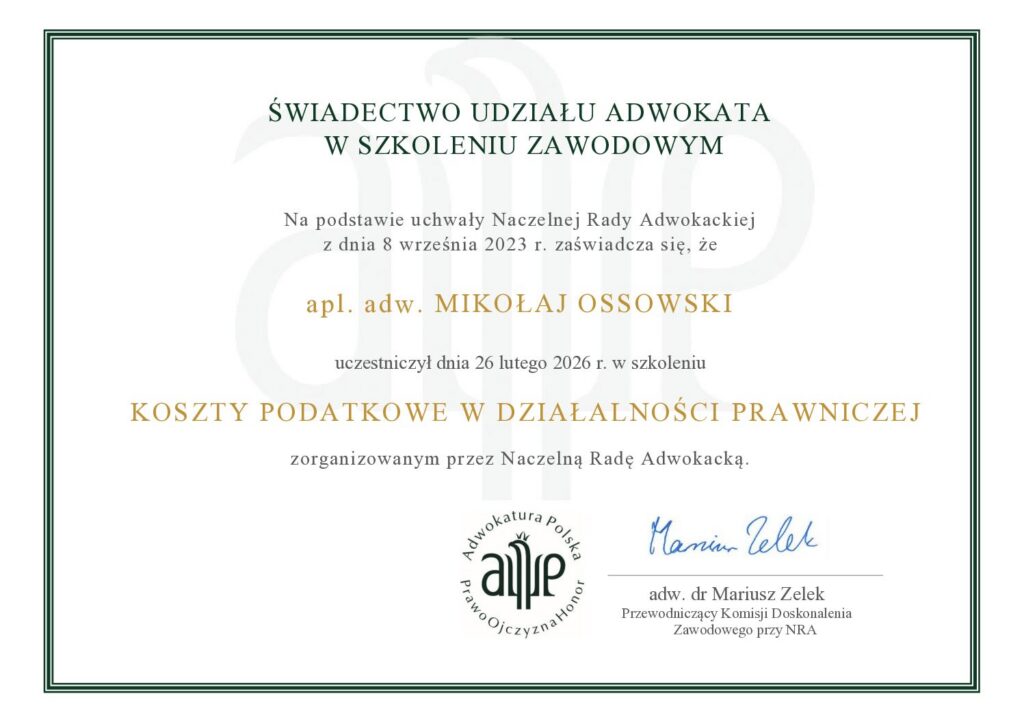 koszty podatkowe 26.02.2026 POZIOMY